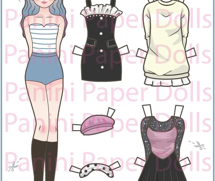 Printable Paper Doll Dress Up Girls Korean Paper Doll Kpop Doll