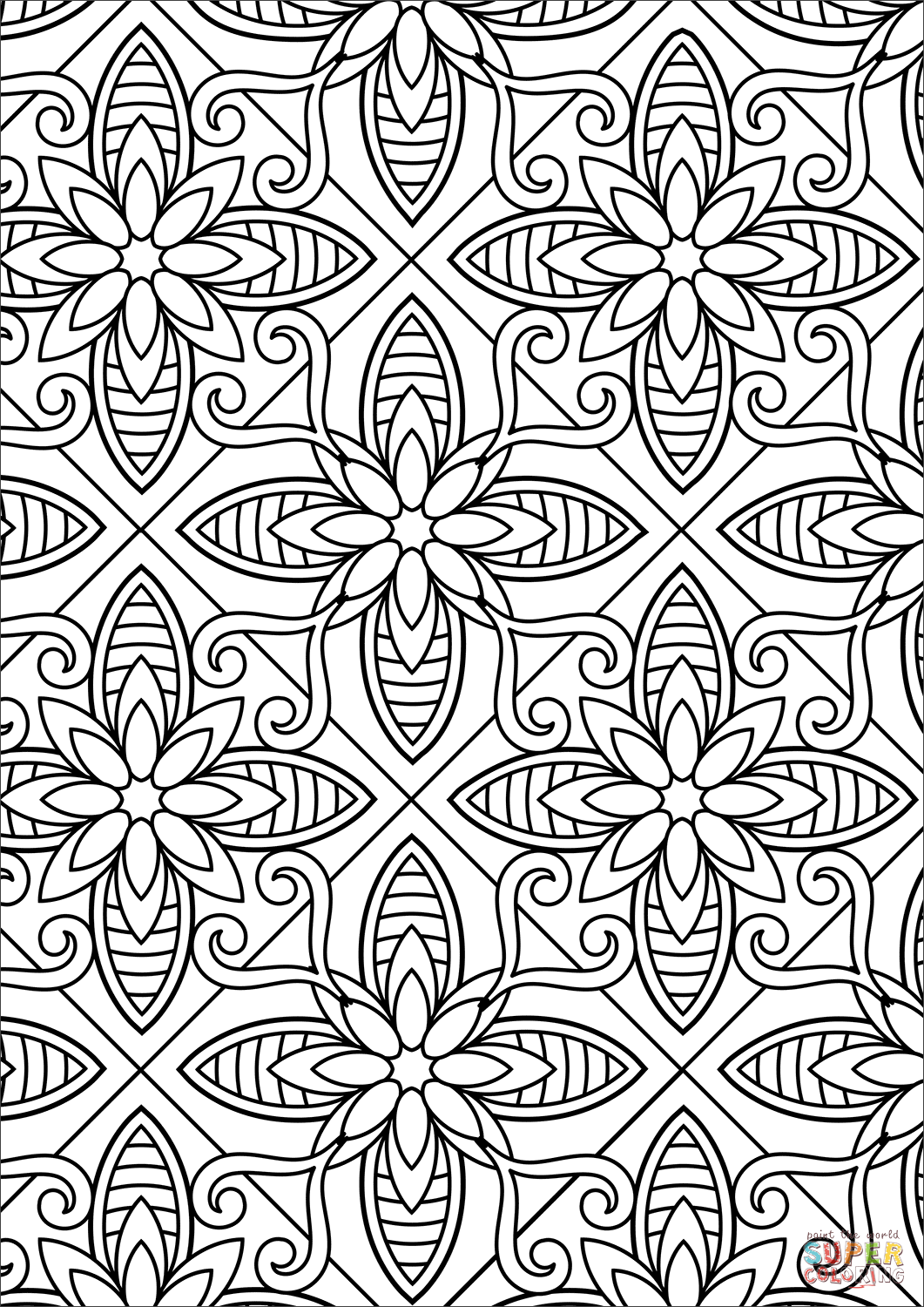 free printable pattern coloring pages