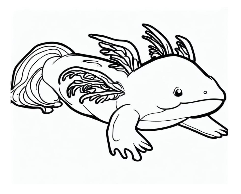 Printable Perfect Axolotl Coloring Page Free Download And Print For You 