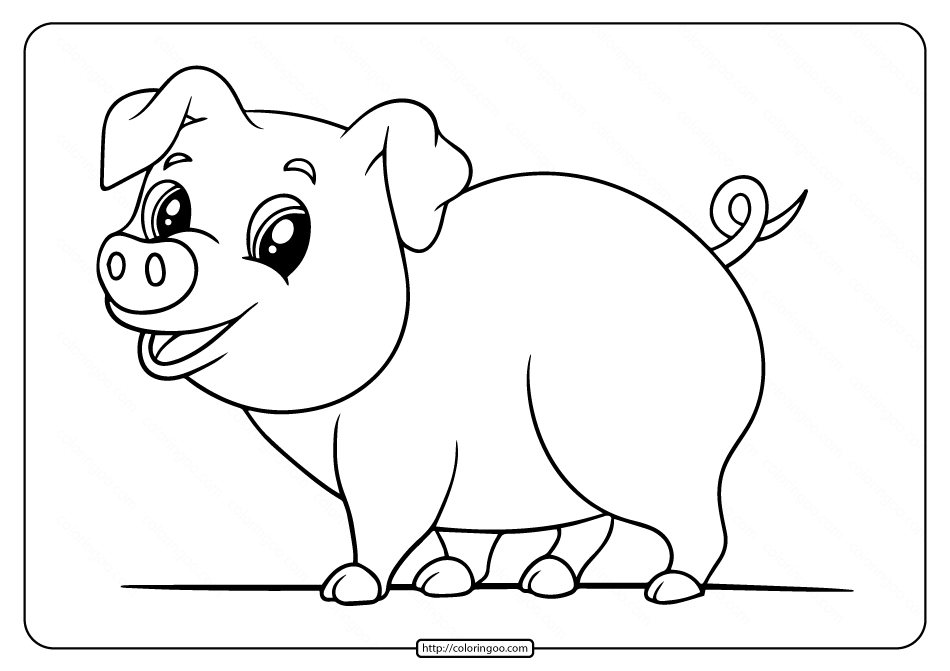 Printable Pig Coloring