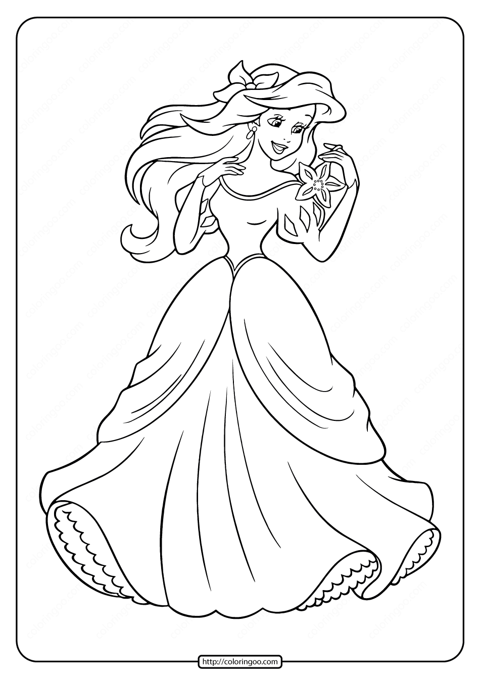 princess ariel coloring pages printable princess ariel coloring pages printable