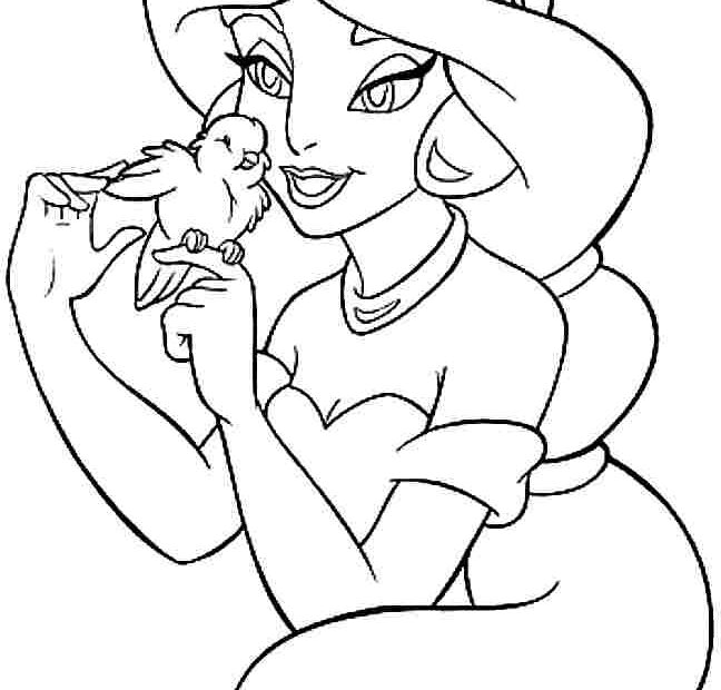 Printable Princess Jasmine Coloring Pages Coloring Home
