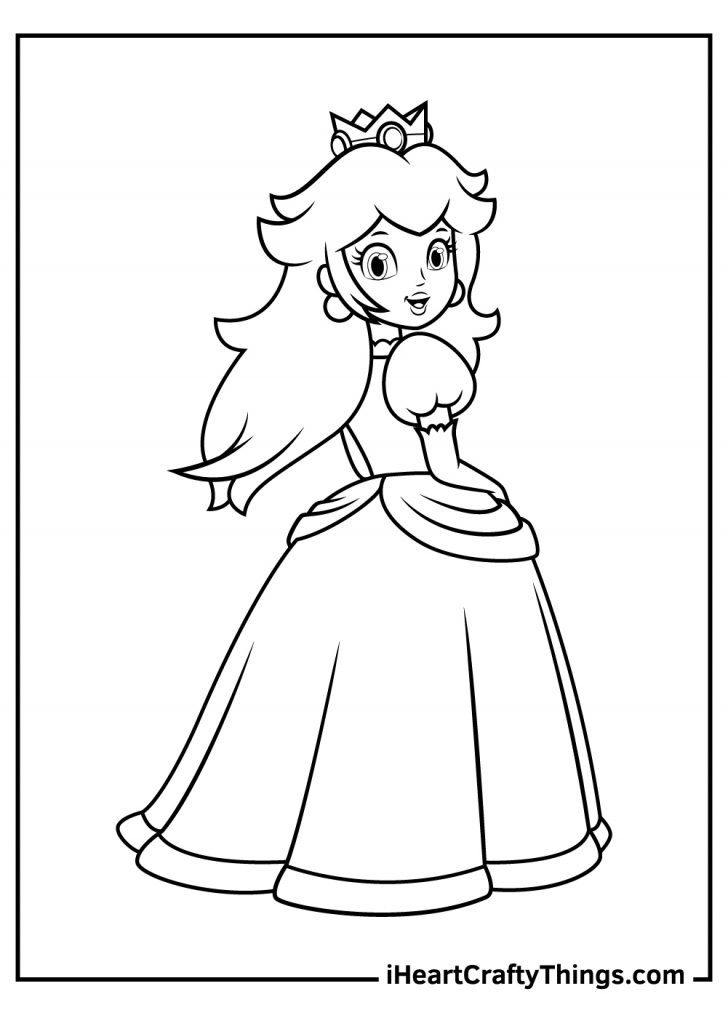 Printable Princess Peach Coloring Pages Printable Princess Peach Coloring Pages