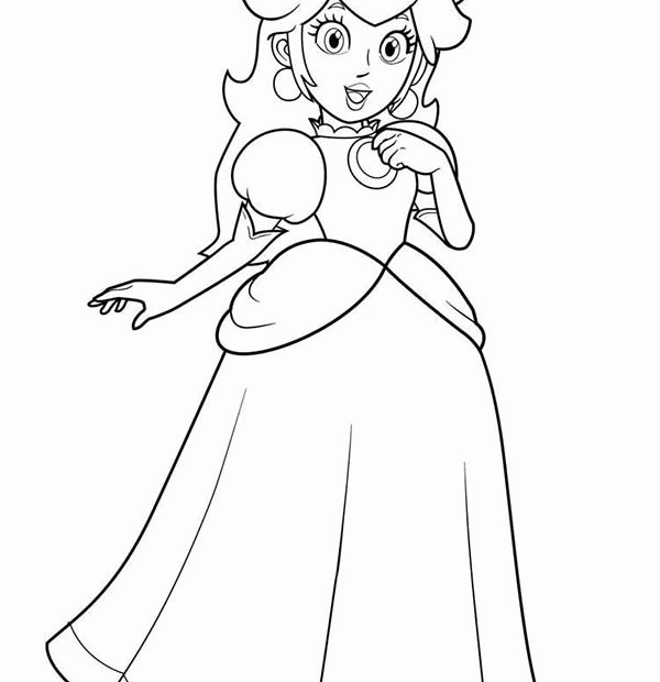 Printable Princess Peach Coloring Pages Coloring Home
