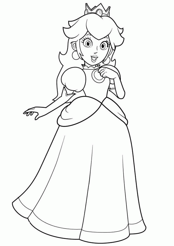 Printable Princess Peach Coloring Pages Coloring Home