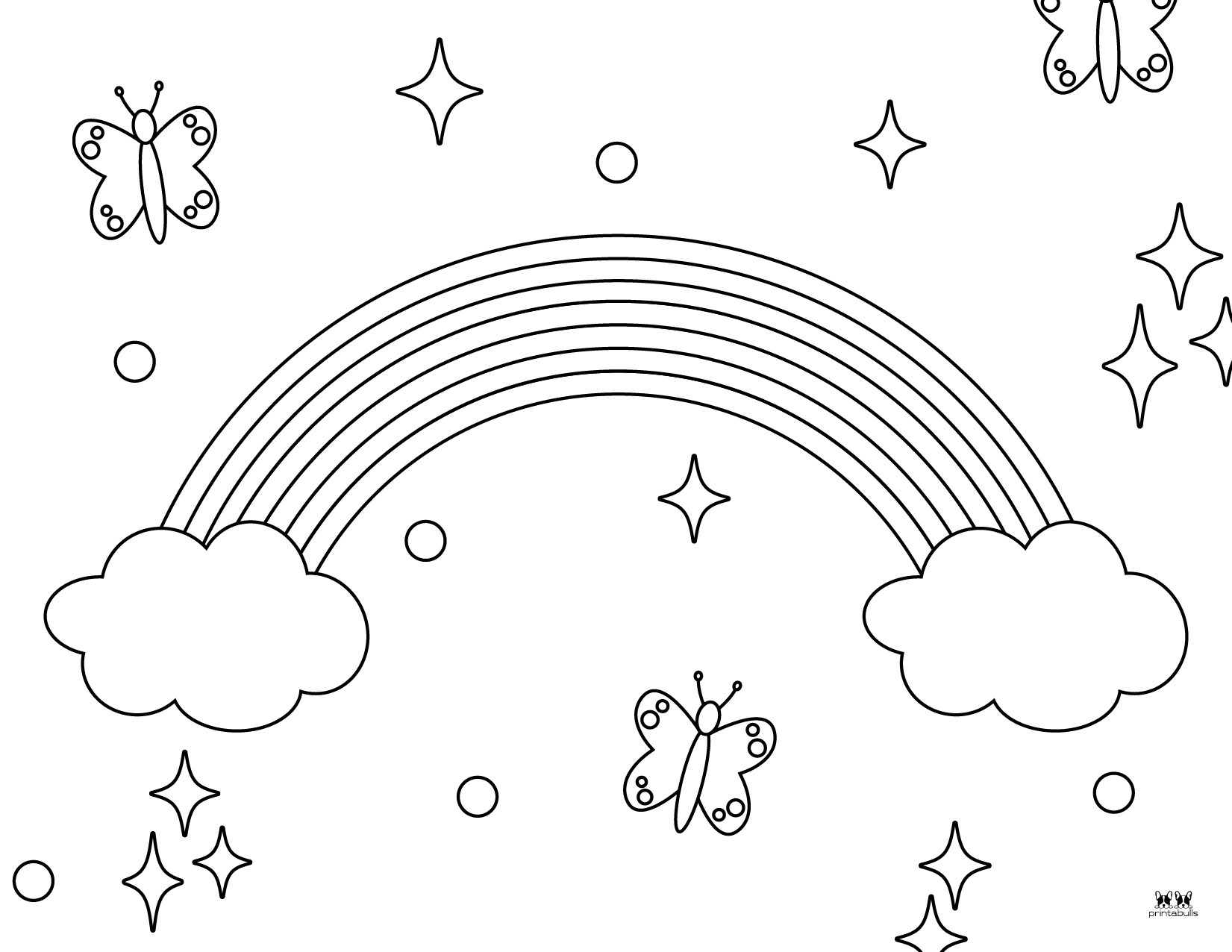 Printable Rainbow Coloring Sheet