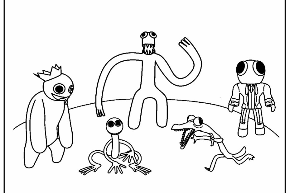 Printable Rainbow Friends Coloring Page Free Printable Coloring Pages