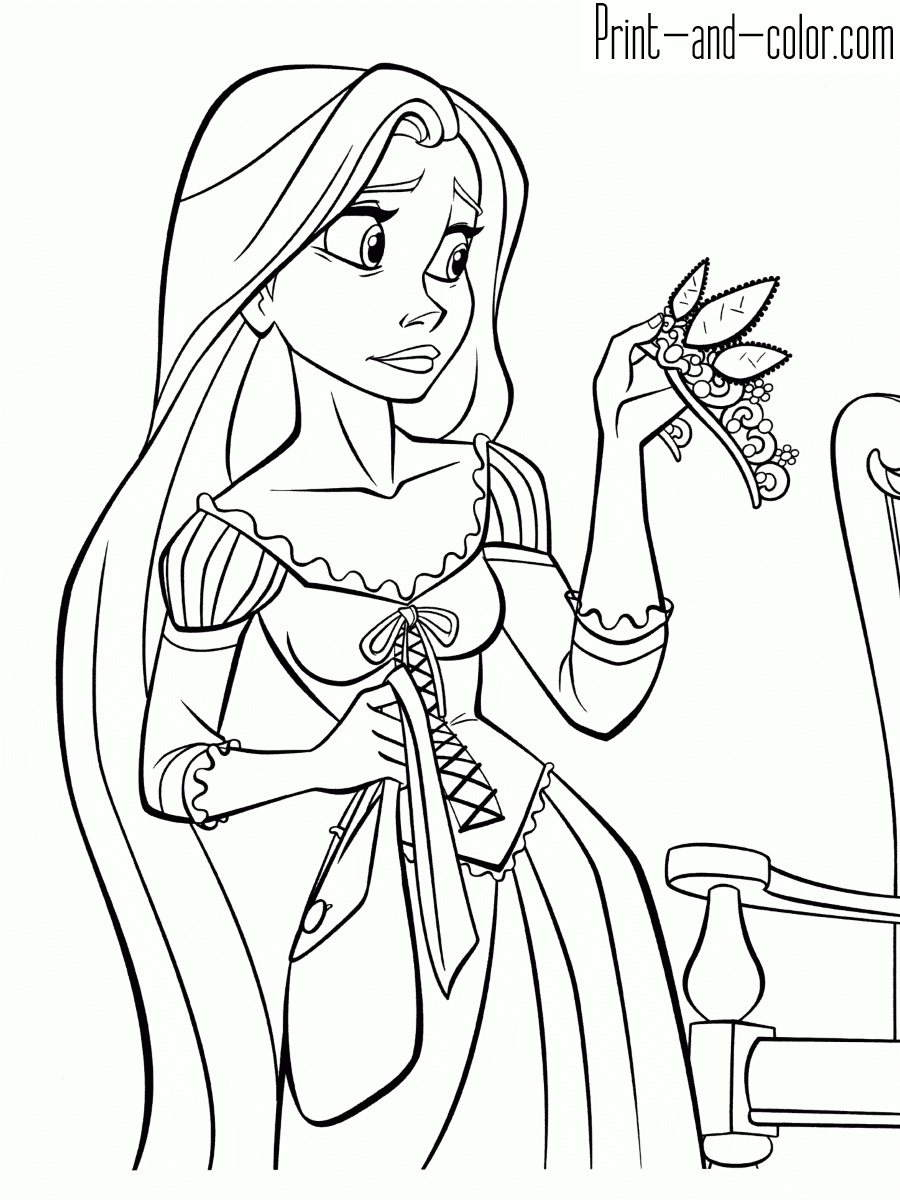 Printable Rapunzel Coloring Pages Free Printable Templates