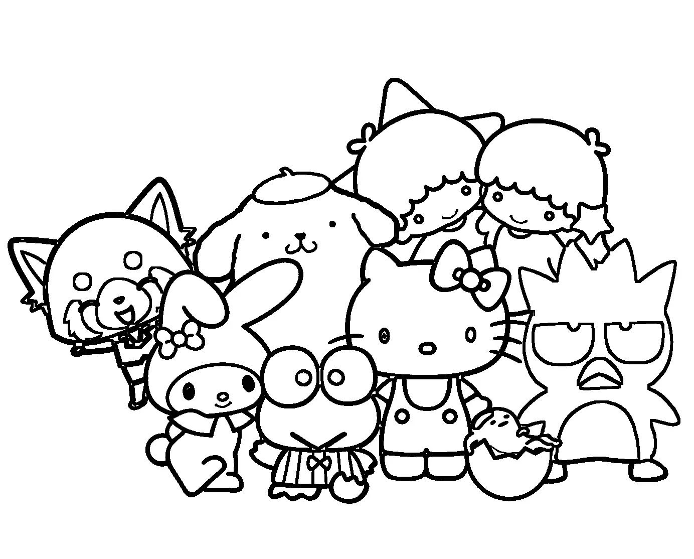 Printable Sanrio Coloring Pages Pdf Coloringfolder Printable Sanrio Coloring Pages Pdf Coloringfolder