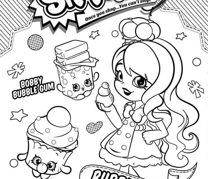 Printable Shopkins Shoppies Coloring Page Free Printable Coloring