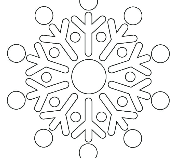 Printable Simple Snowflake Coloring Page Free Printable Coloring Pages