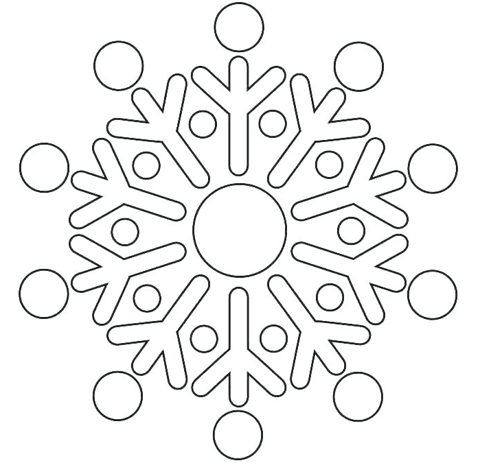 Printable Simple Snowflake Coloring Page Free Printable Coloring Pages