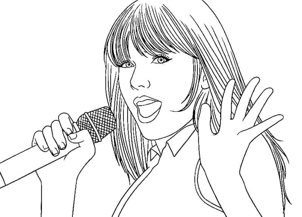 Printable Singing Taylor Swift Coloring Page Free Download And Print Printable Singing Taylor Swift Coloring Page Free Download And Print