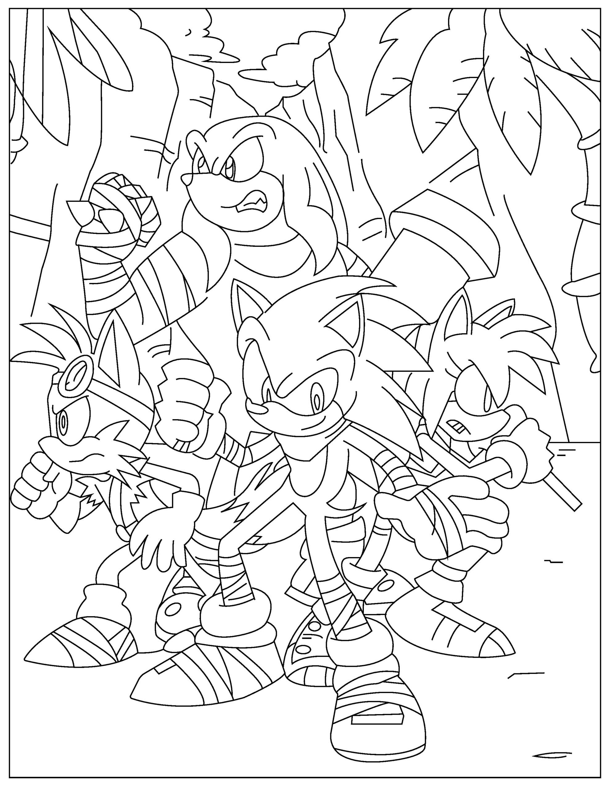 printable Sonic coloring sheets
