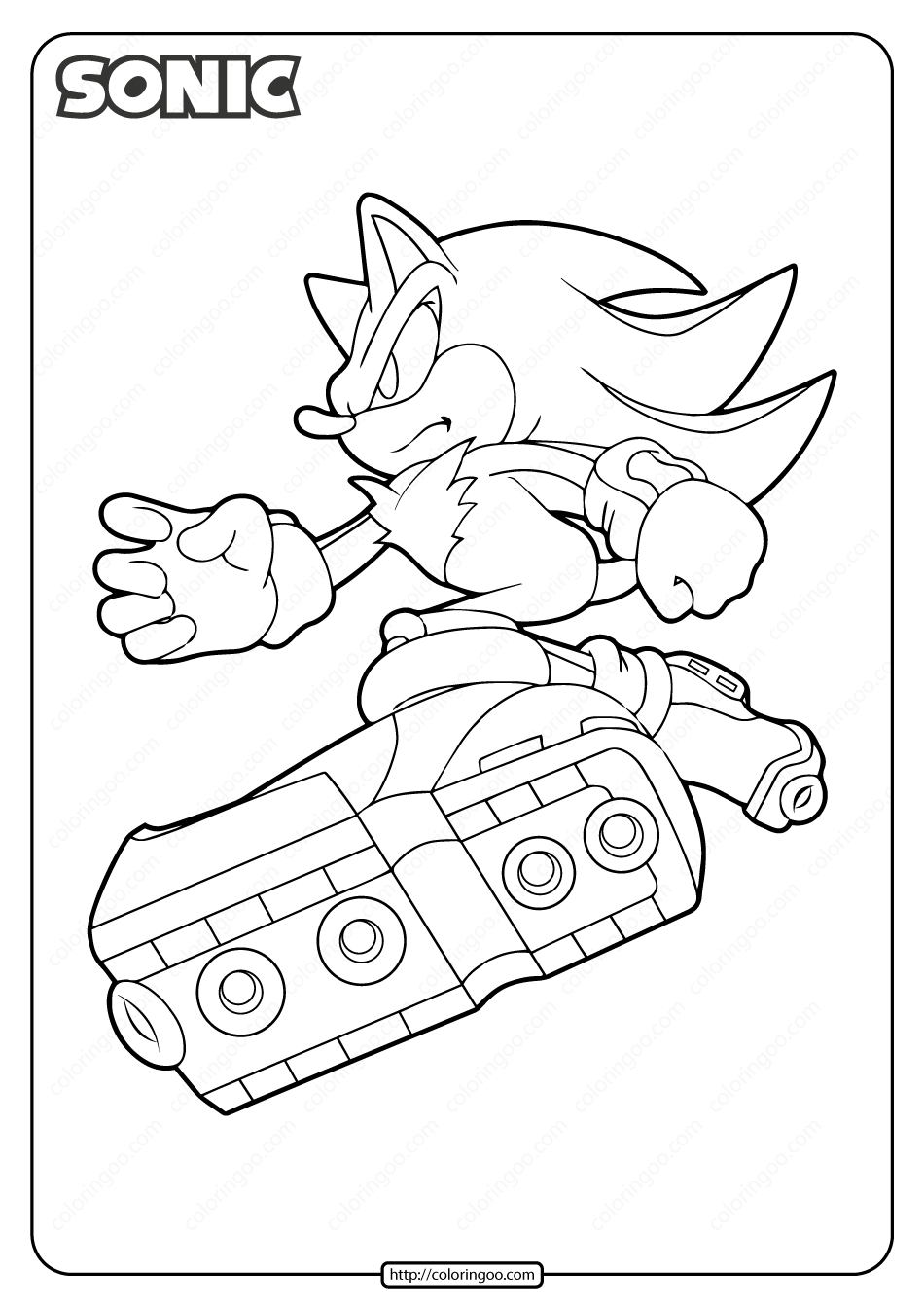 printable Sonic the Hedgehog
