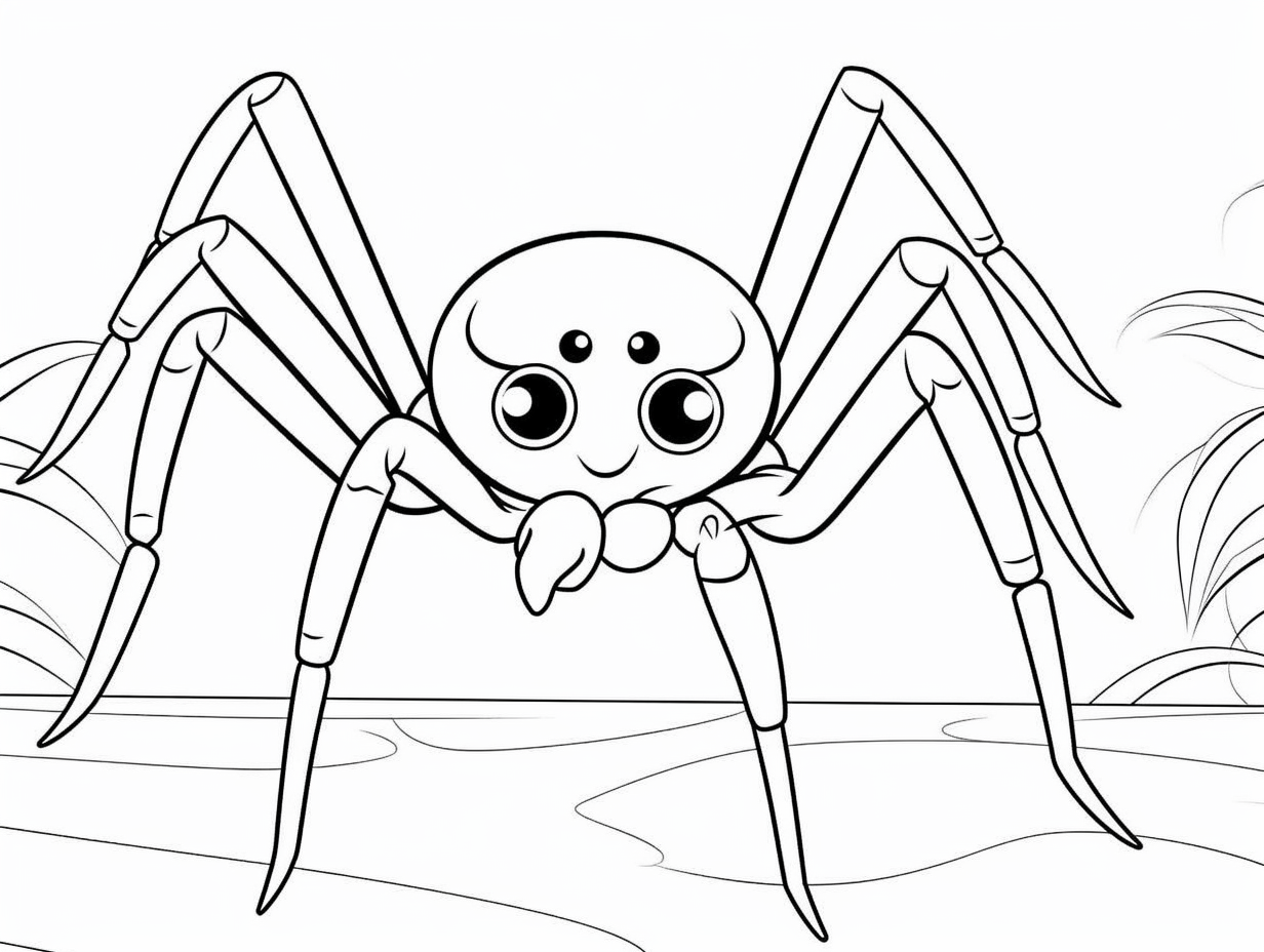 Printable Spider Coloring Page Coloring Page