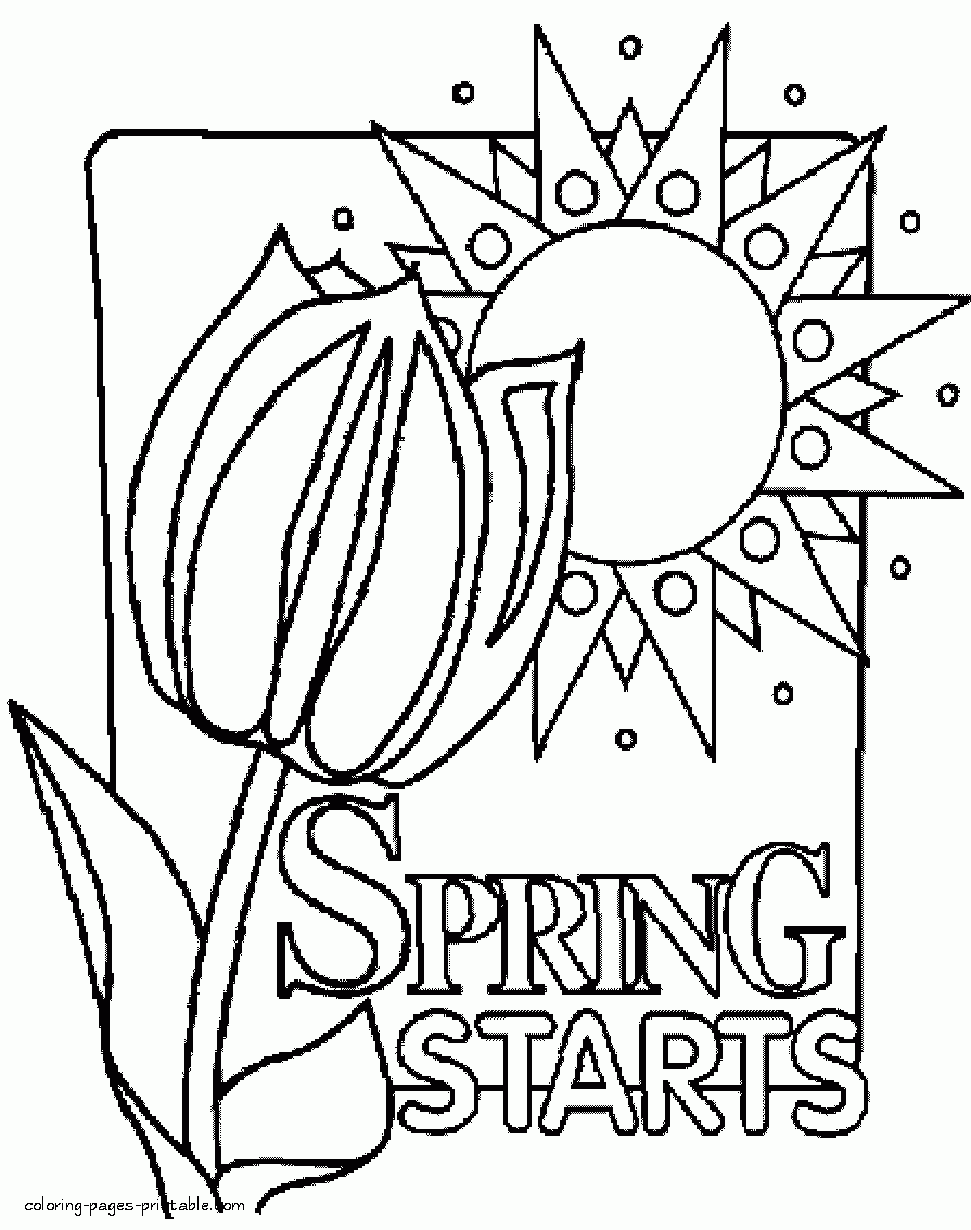 Printable Spring Coloring Pages COLORING PAGES PRINTABLE COM