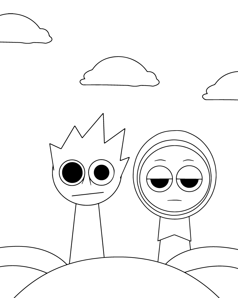 Printable Sprunki Coloring Page Printable Sprunki Coloring Page