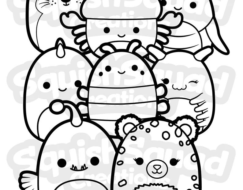 Printable Squishmallow Sheets Coloring Page Free Printable Coloring Pages