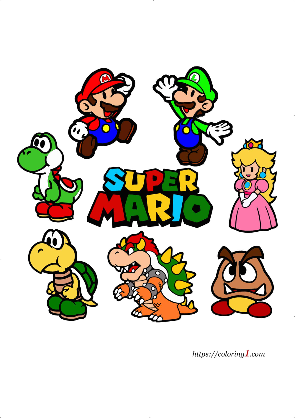 Printable Super Mario Characters Printable Super Mario Characters