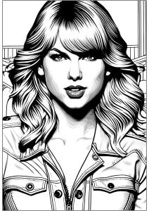 Printable Taylor Swift Easy Coloring Pages For Kids