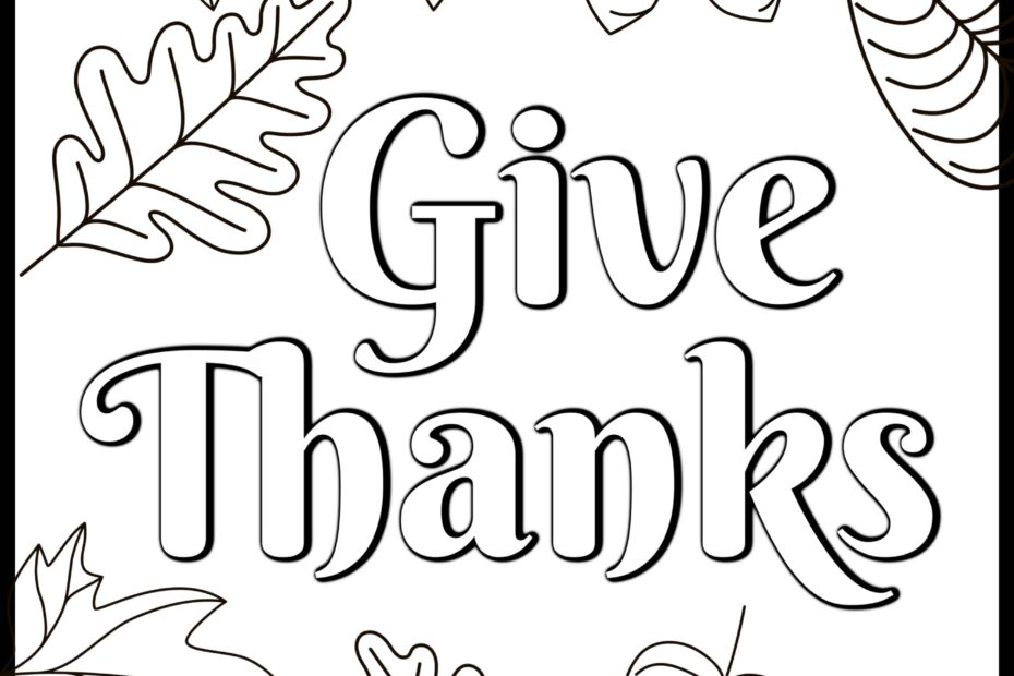 Printable Thanksgiving Color Sheets