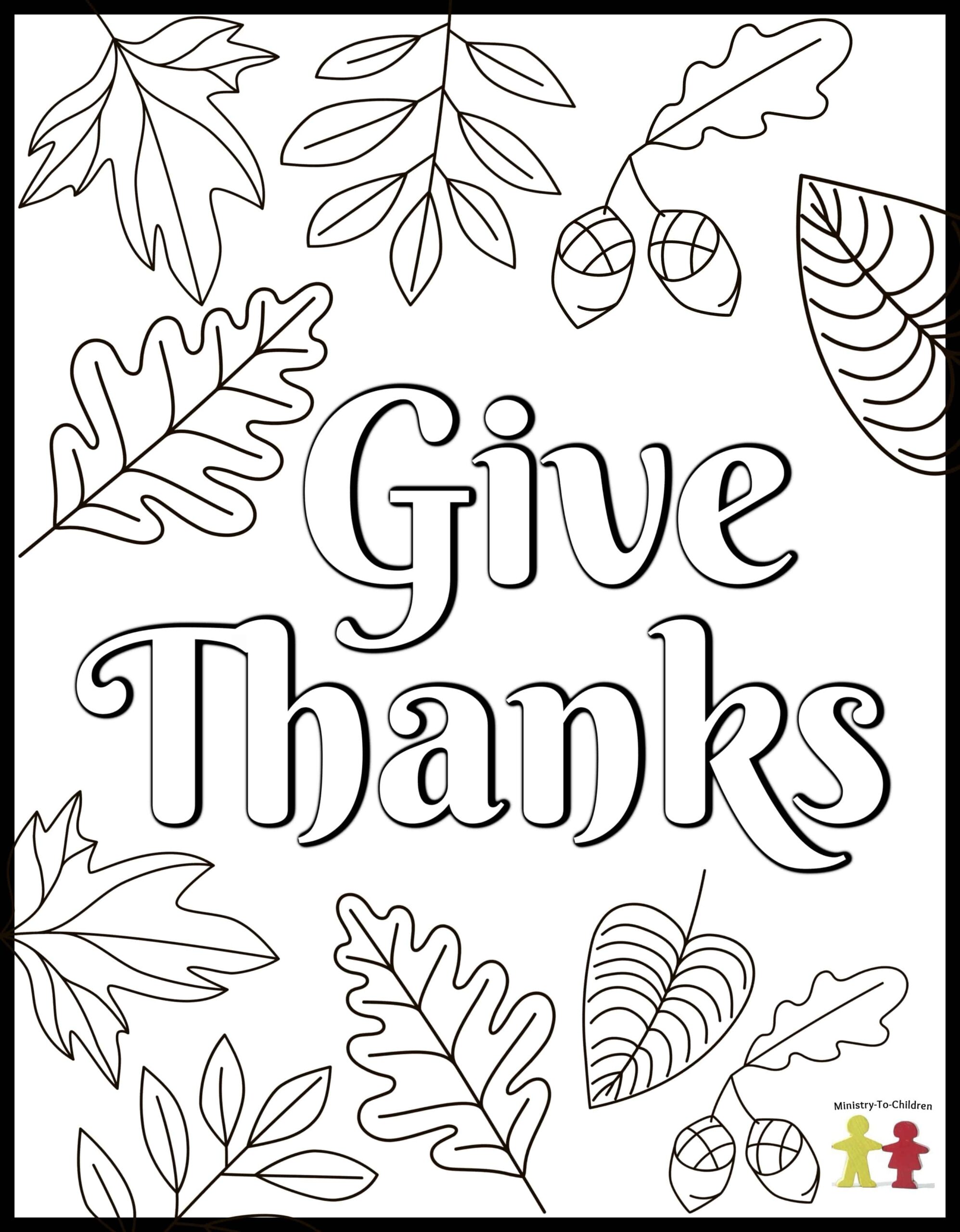 thanksgiving color page printable