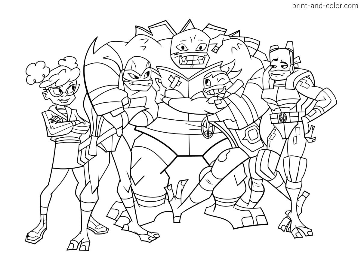 Tmnt coloring pages printable free