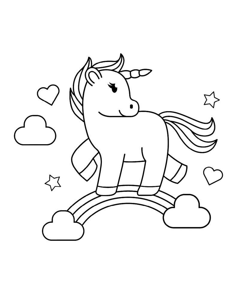 Printable Unicorn Color Pages For Kids And Adults 101 Activity