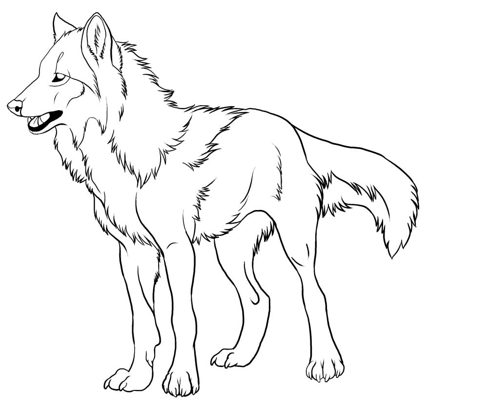 wolf coloring page printable
