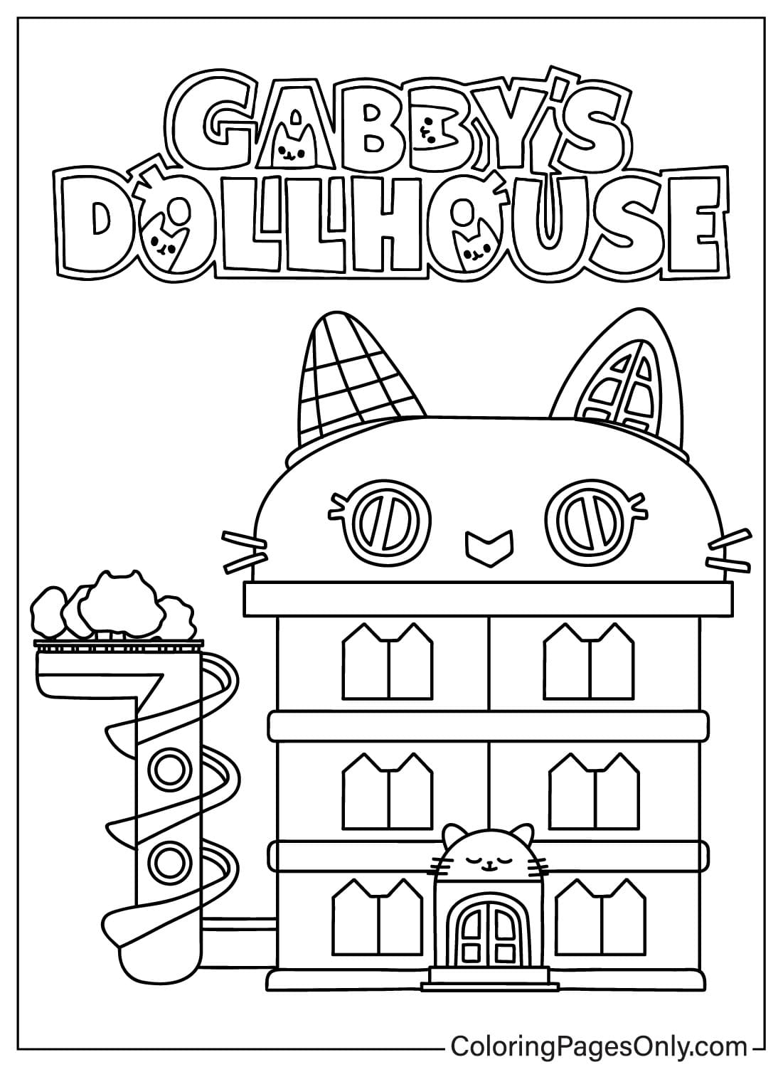 printable gabby dollhouse coloring pages