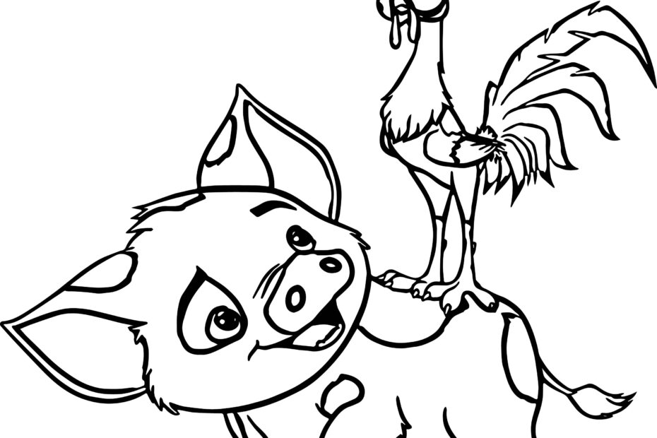 Pua Heihei Look Coloring Page Wecoloringpage