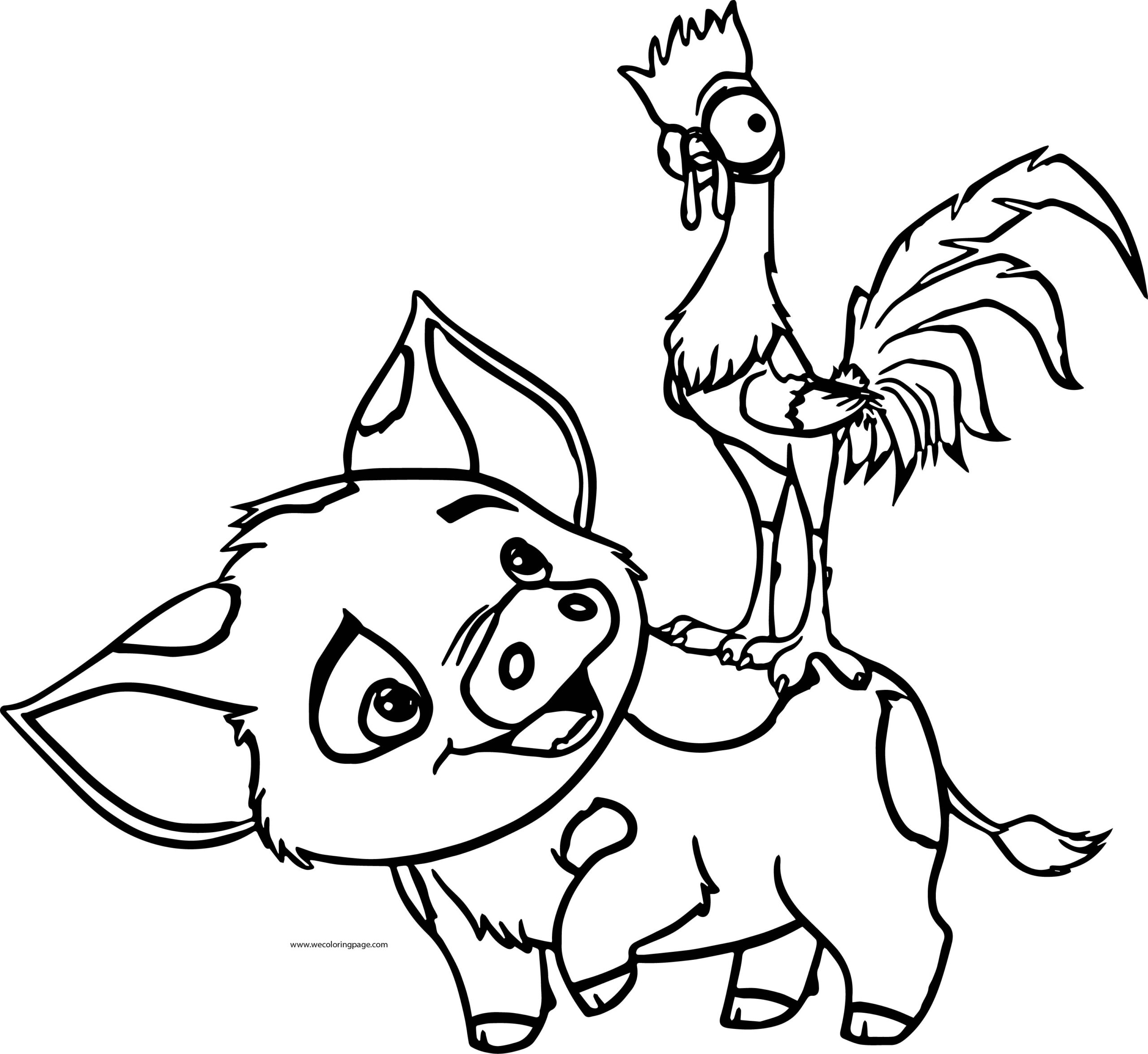 Pua Heihei Look Coloring Page Wecoloringpage