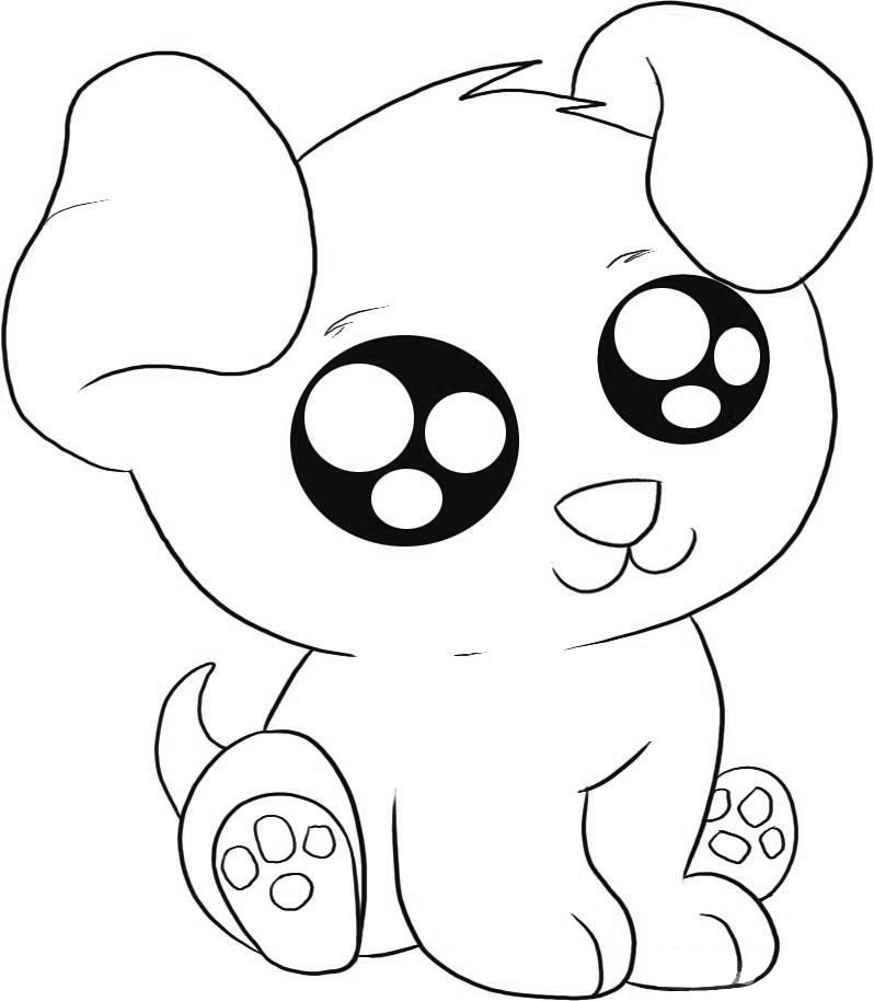 puppy coloring page free