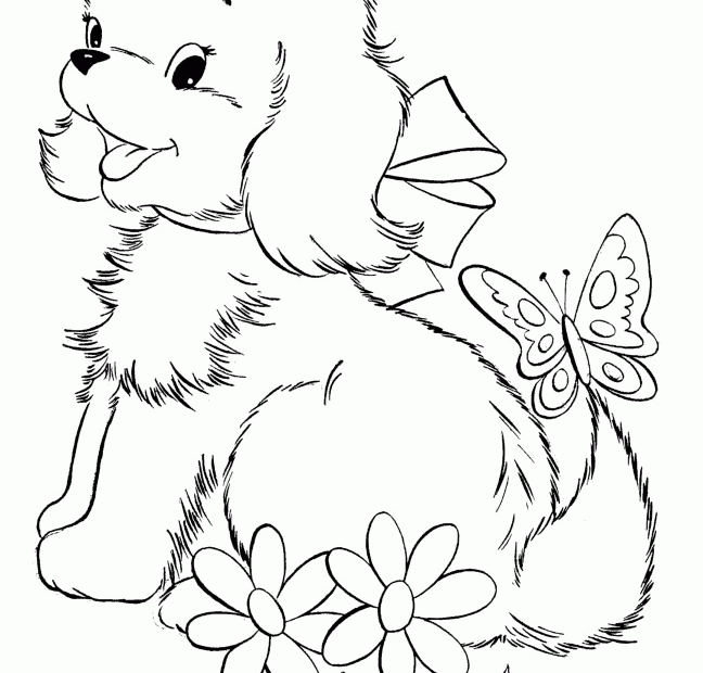 Puppy Coloring Pages To Print Coloring Home