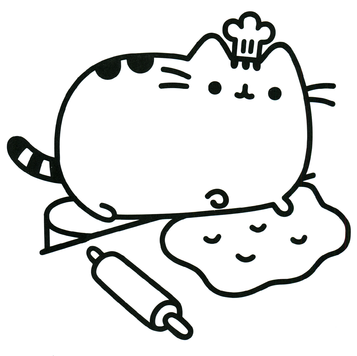 Pusheen cat printable coloring pages