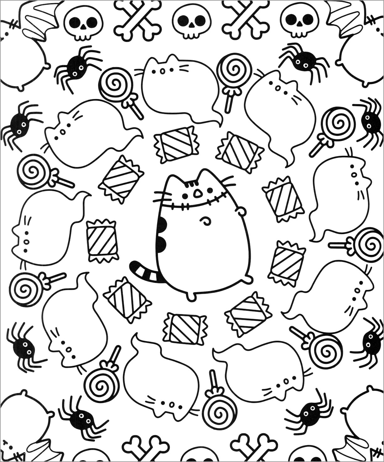 Pusheen Coloring Pages ColoringBay