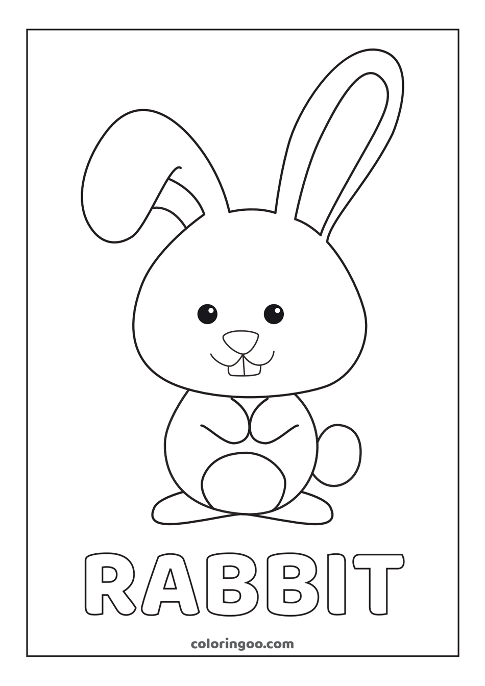 Rabbit Printable Coloring Pages For Kids