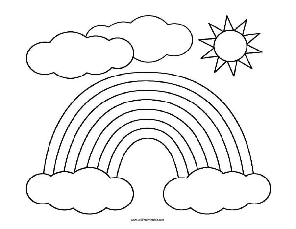 Rainbow Coloring Page Free Printable