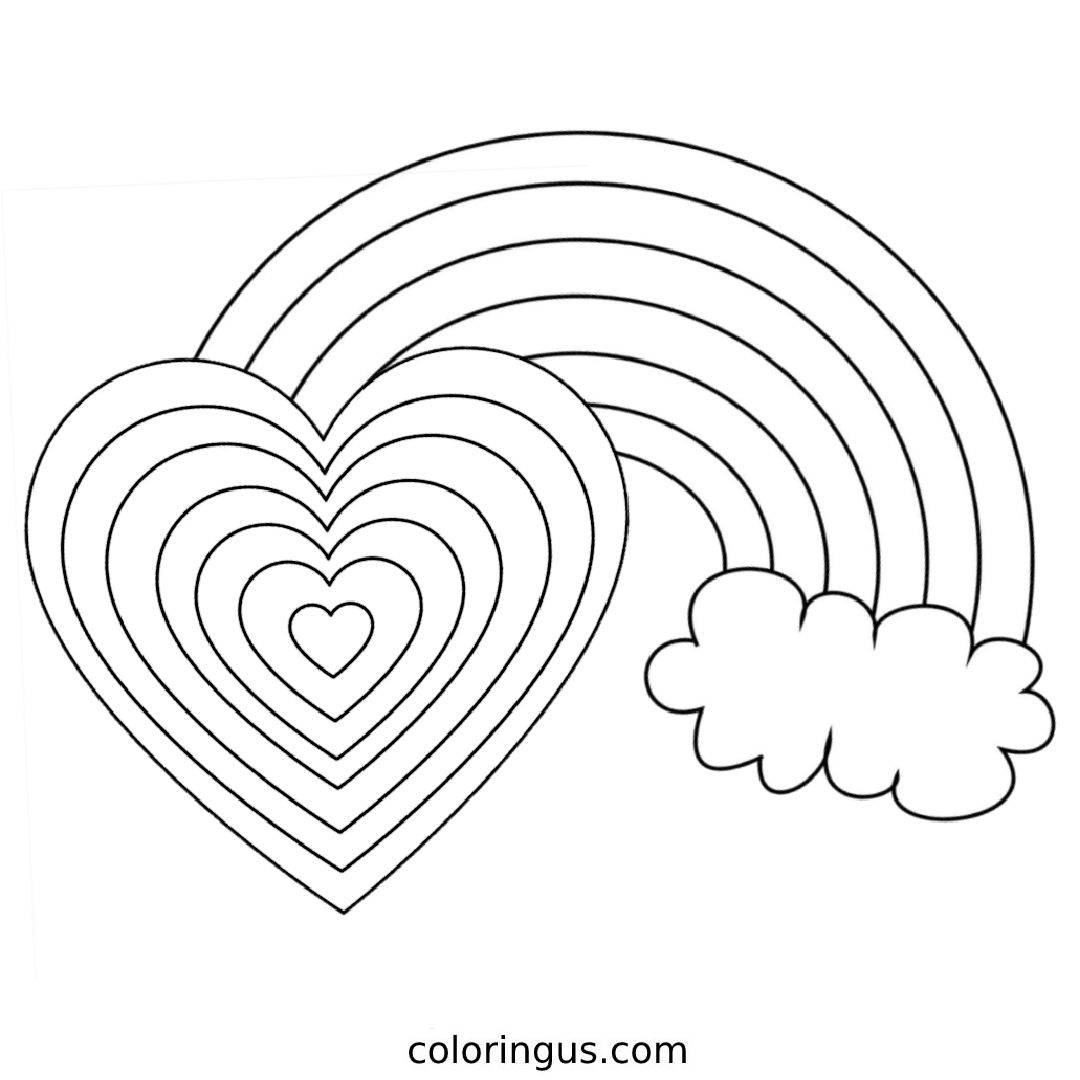 heart coloring page free