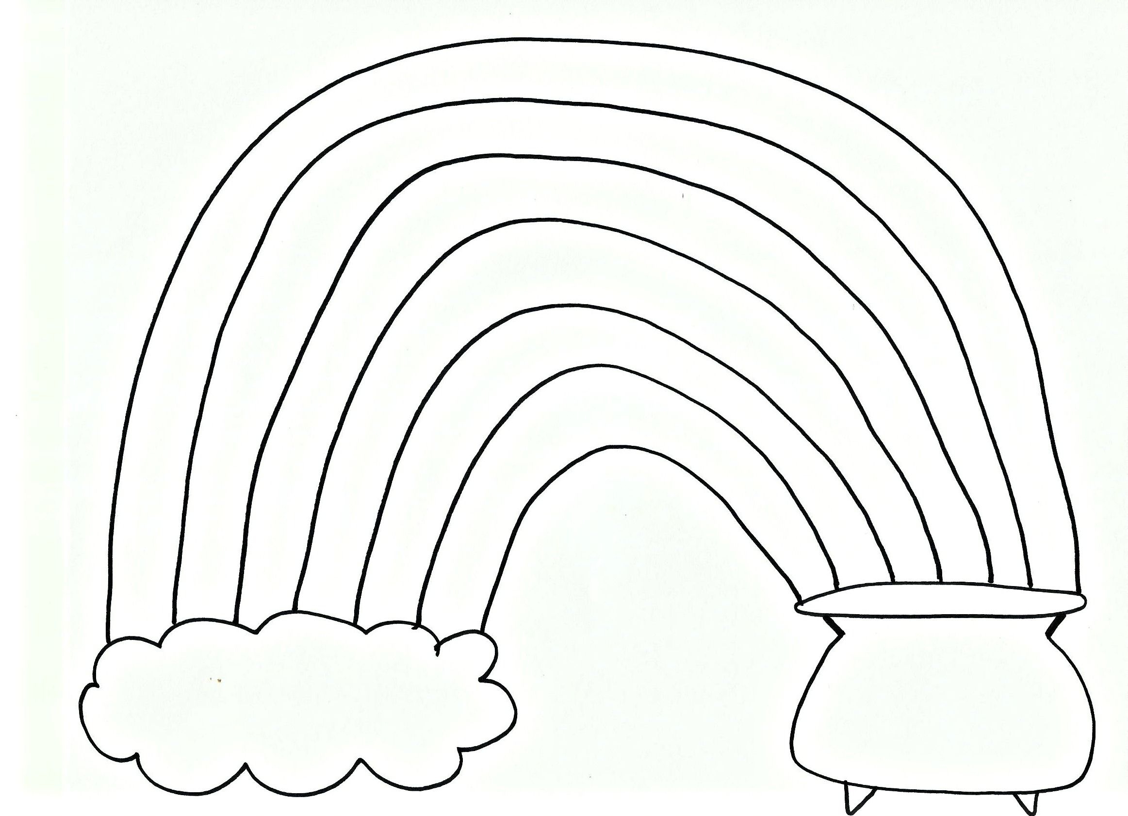 free printable rainbow coloring sheet