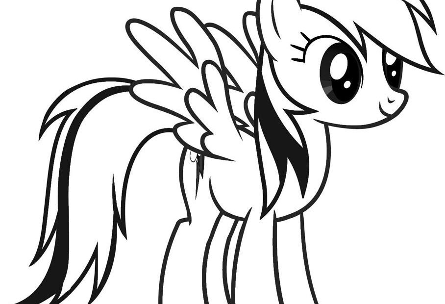 Rainbow Dash Cute Coloring Pages Printable