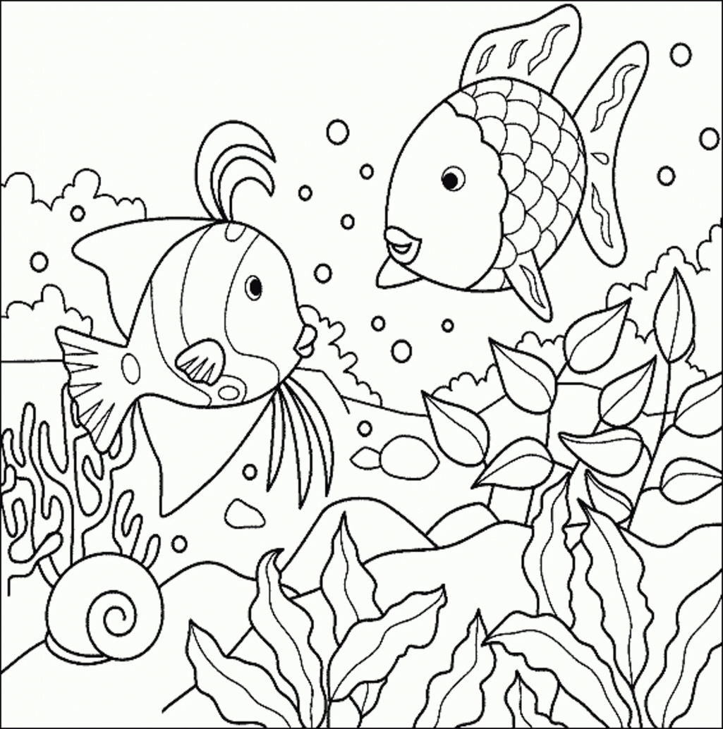 Rainbow Fish Printable Coloring Page Coloring Home