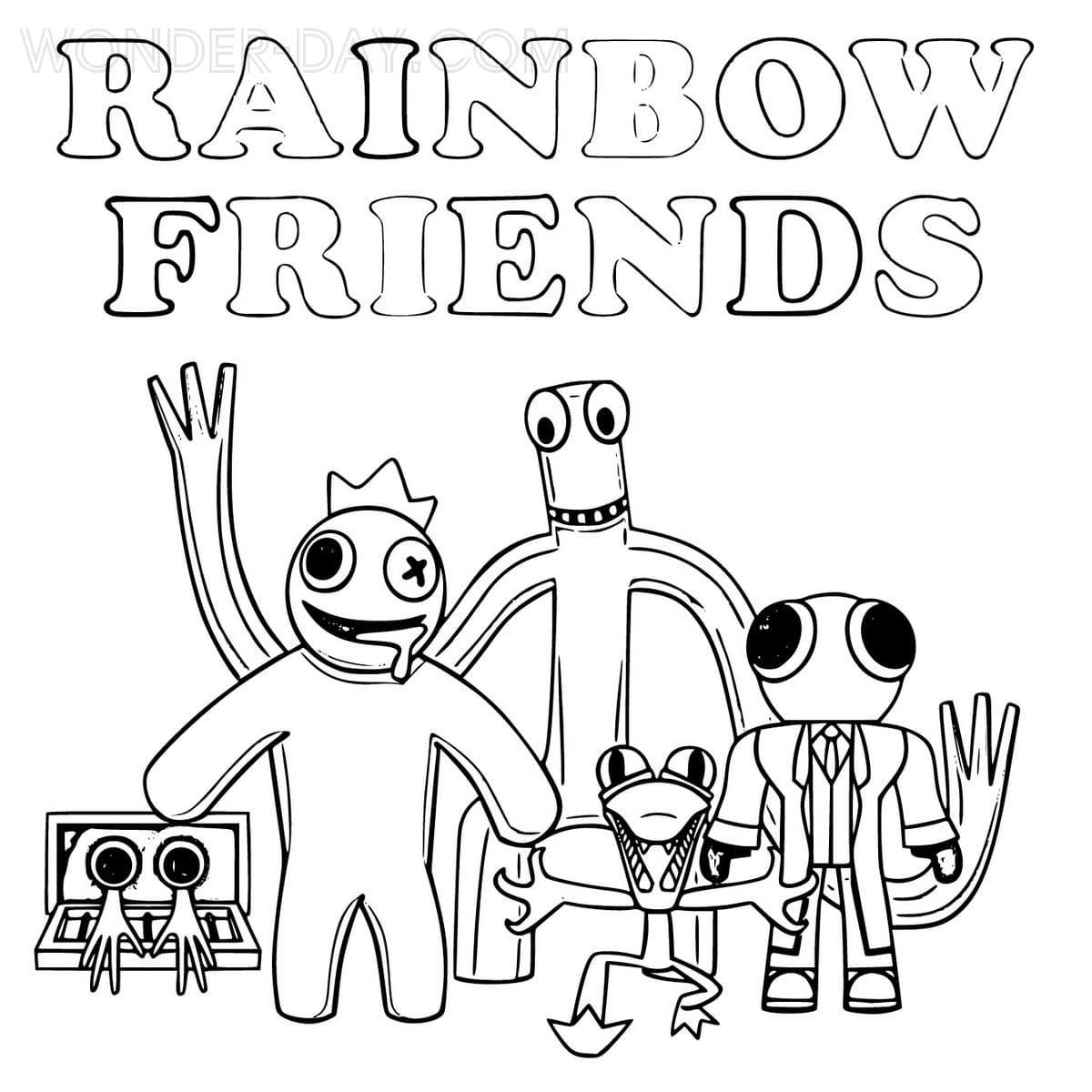 Rainbow Friends Coloring Pages Coloring Nation Rainbow Friends Coloring Pages Coloring Nation