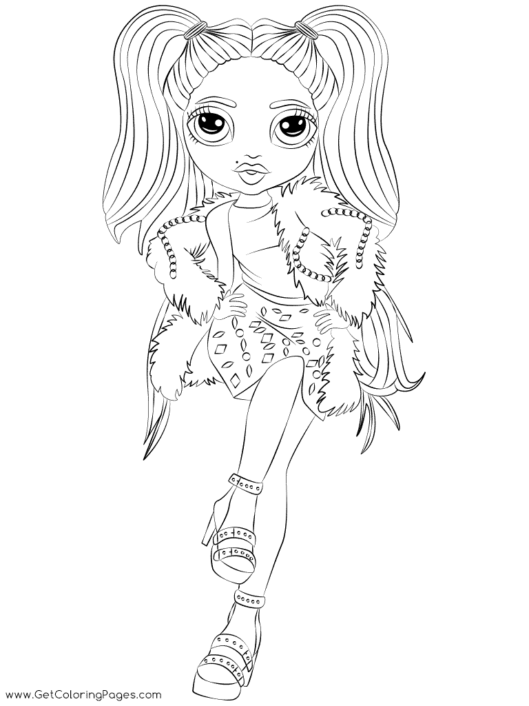 Rainbow High Dolls Coloring Pages Coloring Nation