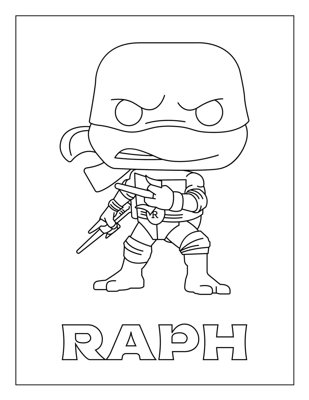 Raph From Ninja Turtles Mutant Mayhem Movie Coloring Page Etsy Raph From Ninja Turtles Mutant Mayhem Movie Coloring Page Etsy