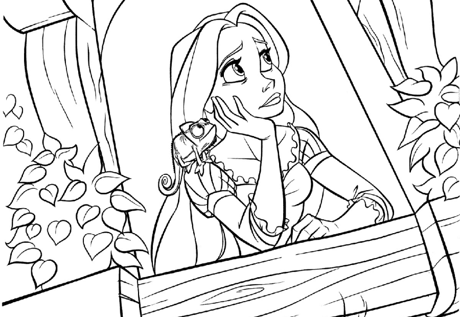 Rapunzel Coloring Page Printable Coloring Pages