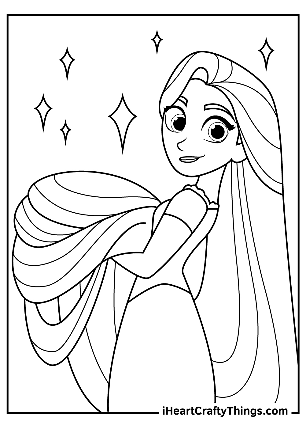 Rapunzel Coloring Page Printable Free Printable Templates