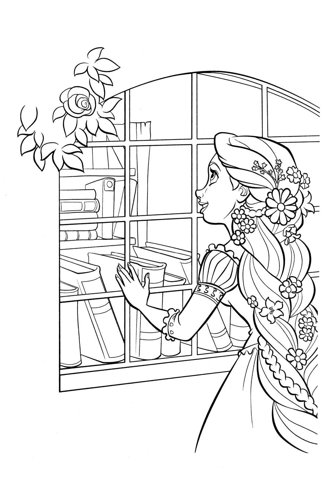 free rapunzel coloring pages