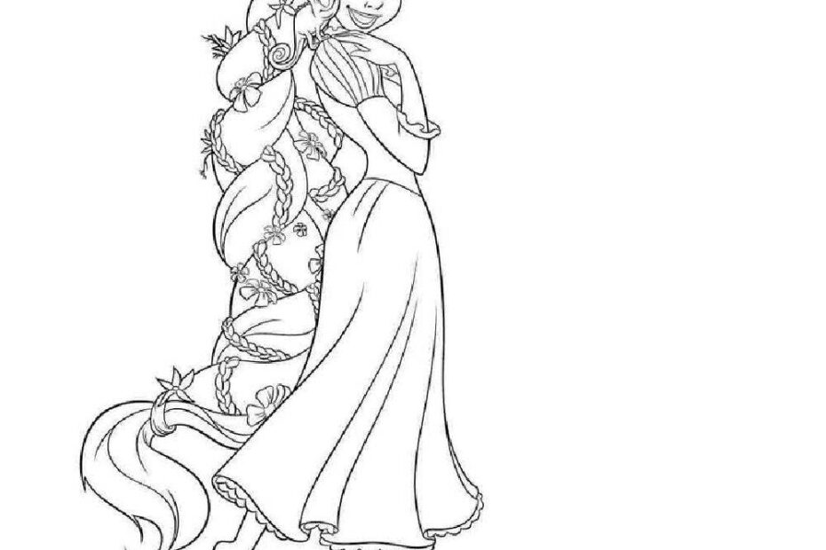 Rapunzel Coloring Pages Free Printable PDF